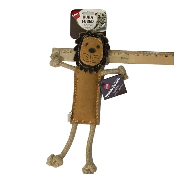 Spot Ethical Pet Jungle Lion Fused Durable Heavy Duty Leather Dog Toy 15 inches - Picture 6 of 12